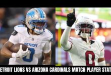 detroit lions vs arizona cardinals match player stats